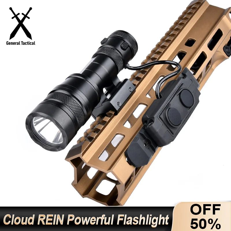 

Tactiacl REIN 1.0 Micro Kit Cloud Defensive Weapon 1000Lumens Powerful Flashlight Scout Hunting Light Fit 20mm Rail AR15 Airsoft