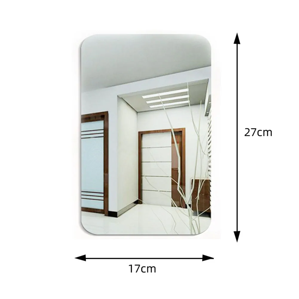Oval Square 3D Acrylic Mirror Wall Sticker Self Adhesive DIY Art Mirrors Acrylic Wall Decorations For Door Wardrobe Bathroom