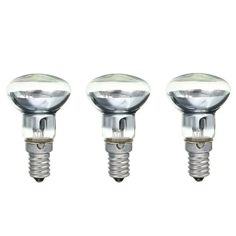 N10R-Replacement Lava Lamp E14 R39 30W Spotlight Screw In Light Bulb Clear Reflector Spot Light Bulbs Lava Incandescent 60Pcs
