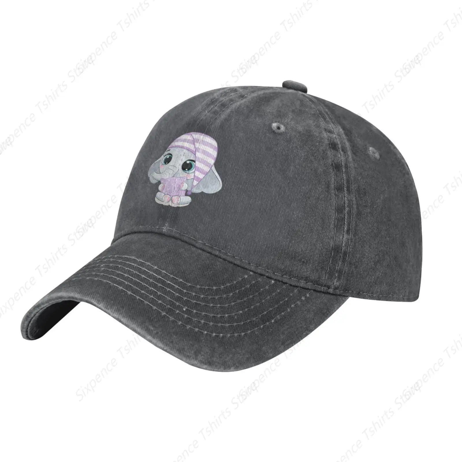 Cute Elephant Baseball Cap for Men Women Vintage Trucker Hat Golf Hats Dad Hat Blue