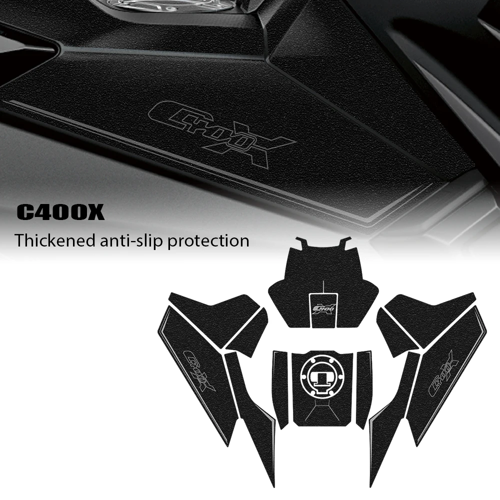 For BMW C 400 X C400X Motorcycle Side Sticker Fuel Tank Decal Protector Traction Pad Cover Decoration Sets Anti-slip