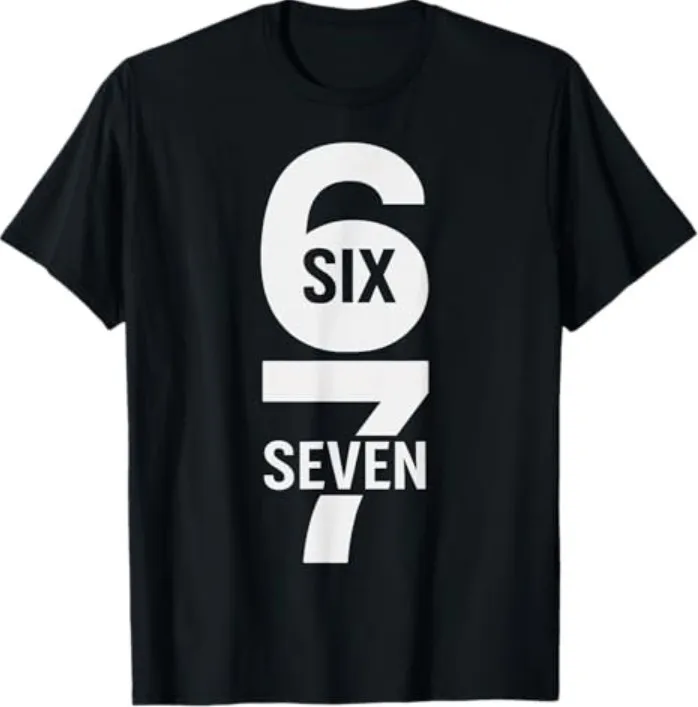 

Fun Six Seven Meme Style T-Shirt for Casual Wear