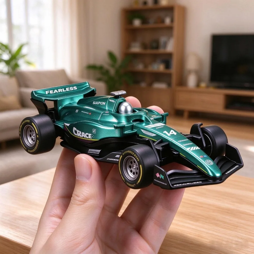 1:36 Formula Alloy Racing Diecast Car Model, Exquisite Replica, Pull Back Feature, Desktop Collectible Display For Auto Enthusia