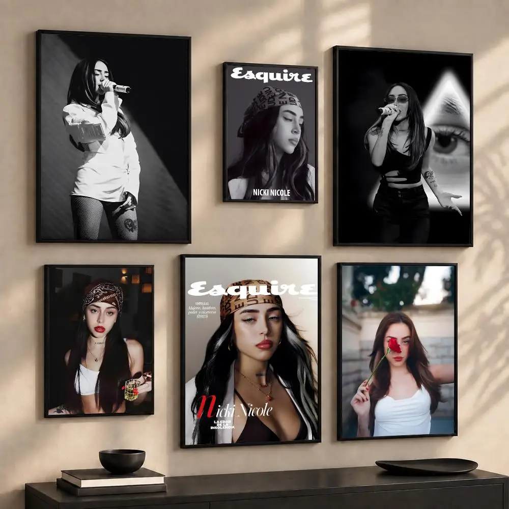 Popular Latin Rapper N-Nicki N-Nicole Poster Wall Art Print Sticker for Bedroom Living Room Dorm Office Modern Home Decor Gift