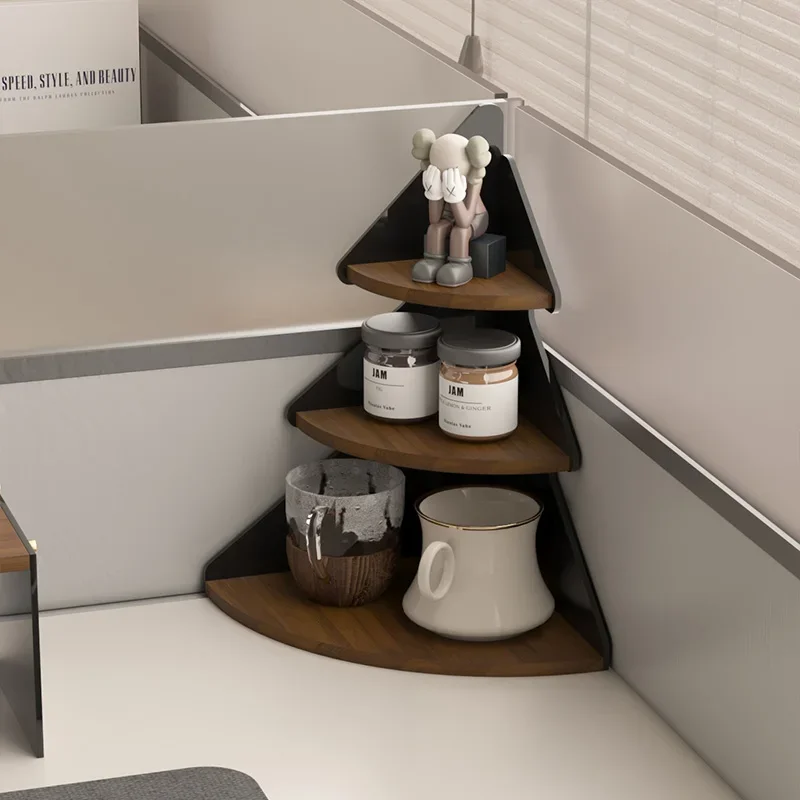 Cup holder corner rack, workstation modification perfume display rack