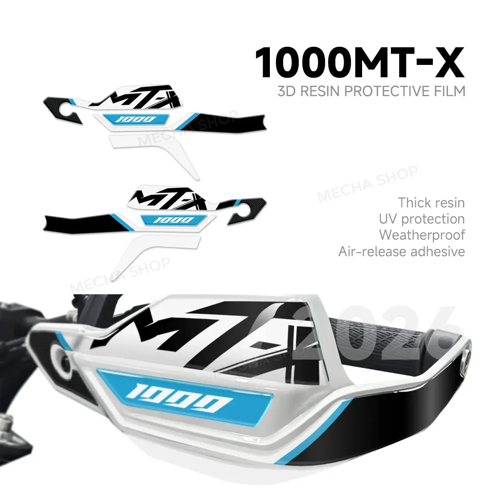 For 1000 MT-X 2026 Motorcycle Handguards Shield 3D Sticker Waterproof Hand Guards Deflectors Decorative Decal
