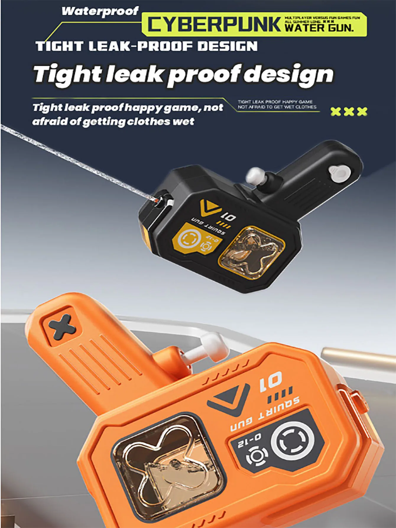 Nieuw creatief kindercartoon speelgoed Cyberpunk waterpistool technologie modellering waterspeelgoed zomer buiten strandfeest watergevecht speelgoed