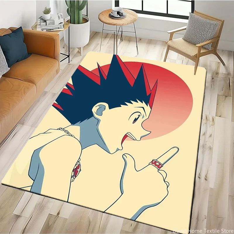 

Japan Anime Hunter-X-Hunter Area Rugs Anti-slip Carpets for Living Room Kids Playmat Bedroom Popular Rug Sofa Floor Mat Decor