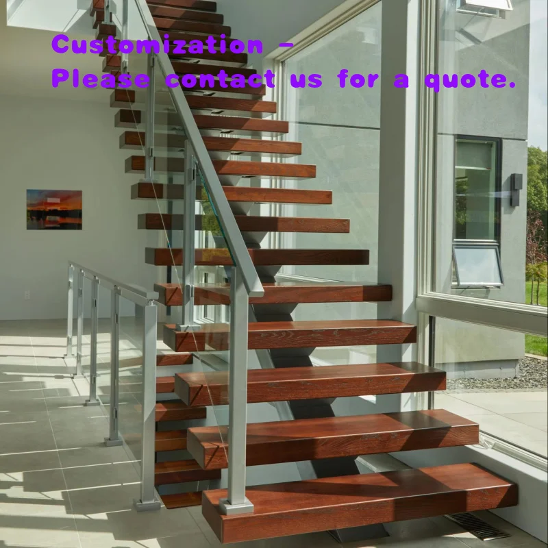 

custom.Hot Sell Excellent Quality Build Mono Steel Stringer Straight Floating Stairs Modern Loft Staircase