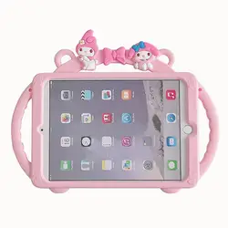 Kawaii Mymelody Ipad Case Anime Cartoon Samsung Ipad Air Protection Sleeve Sanrio Melody Ipad Silicone Protective Case Kids Gift