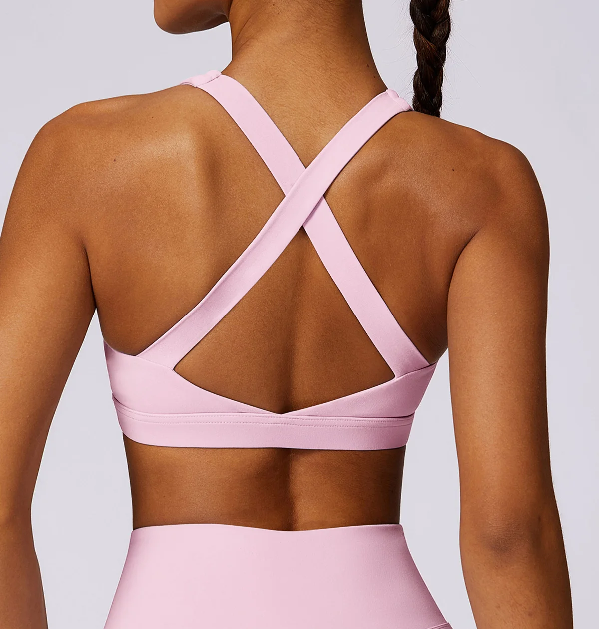 Hearuisavy Sport-Bh Gym Unterwäsche Hohe Festigkeit Stoßfest Lauf Yoga Crop Top Atmungsaktive Pilates Push-Up Fitness Tops Frauen – Detail 10