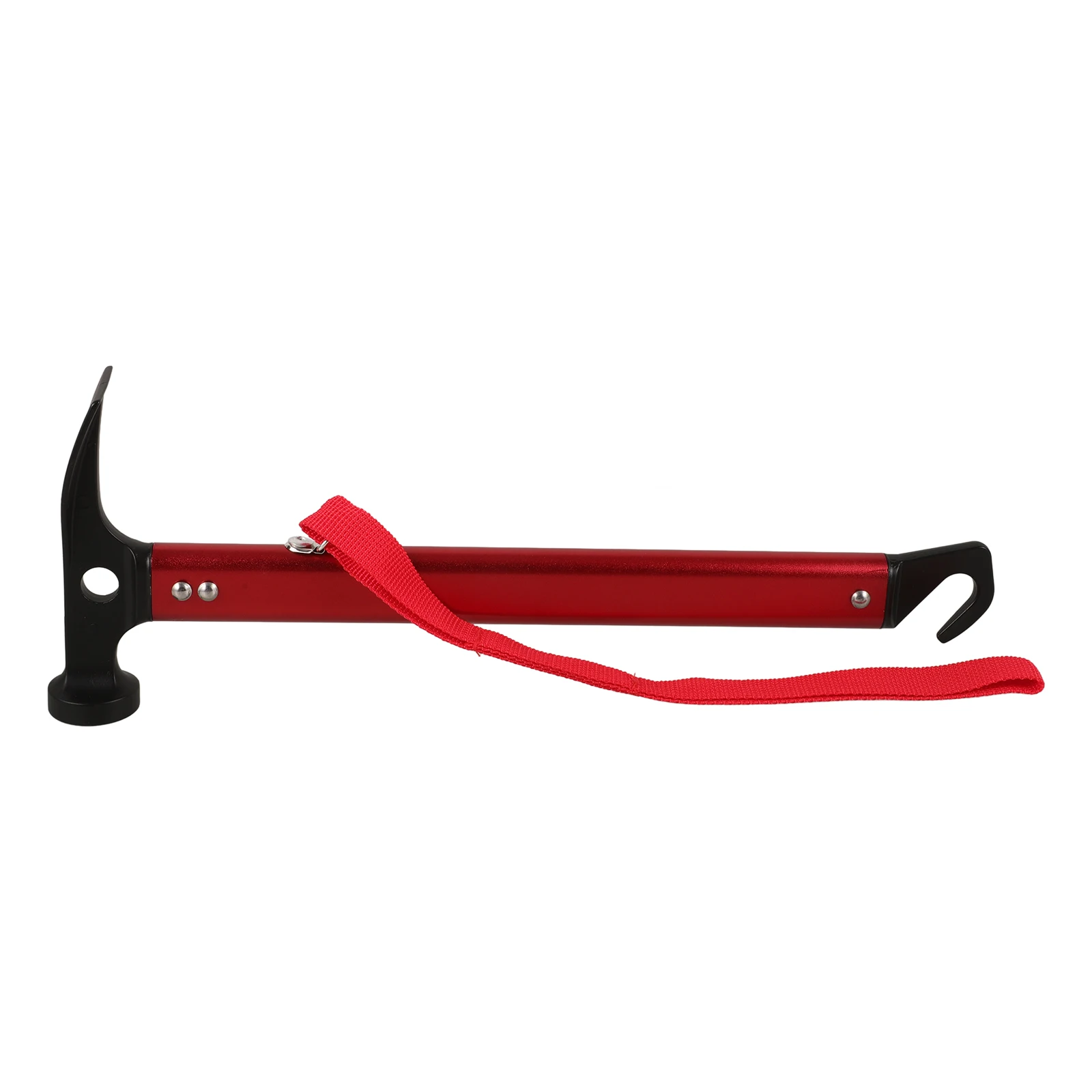 

Multifunctional Outdoor Camping Mallet Hammer Red Heavy Duty Steel Tent Pegs Tool With Spade Durable Excavation For Adventure