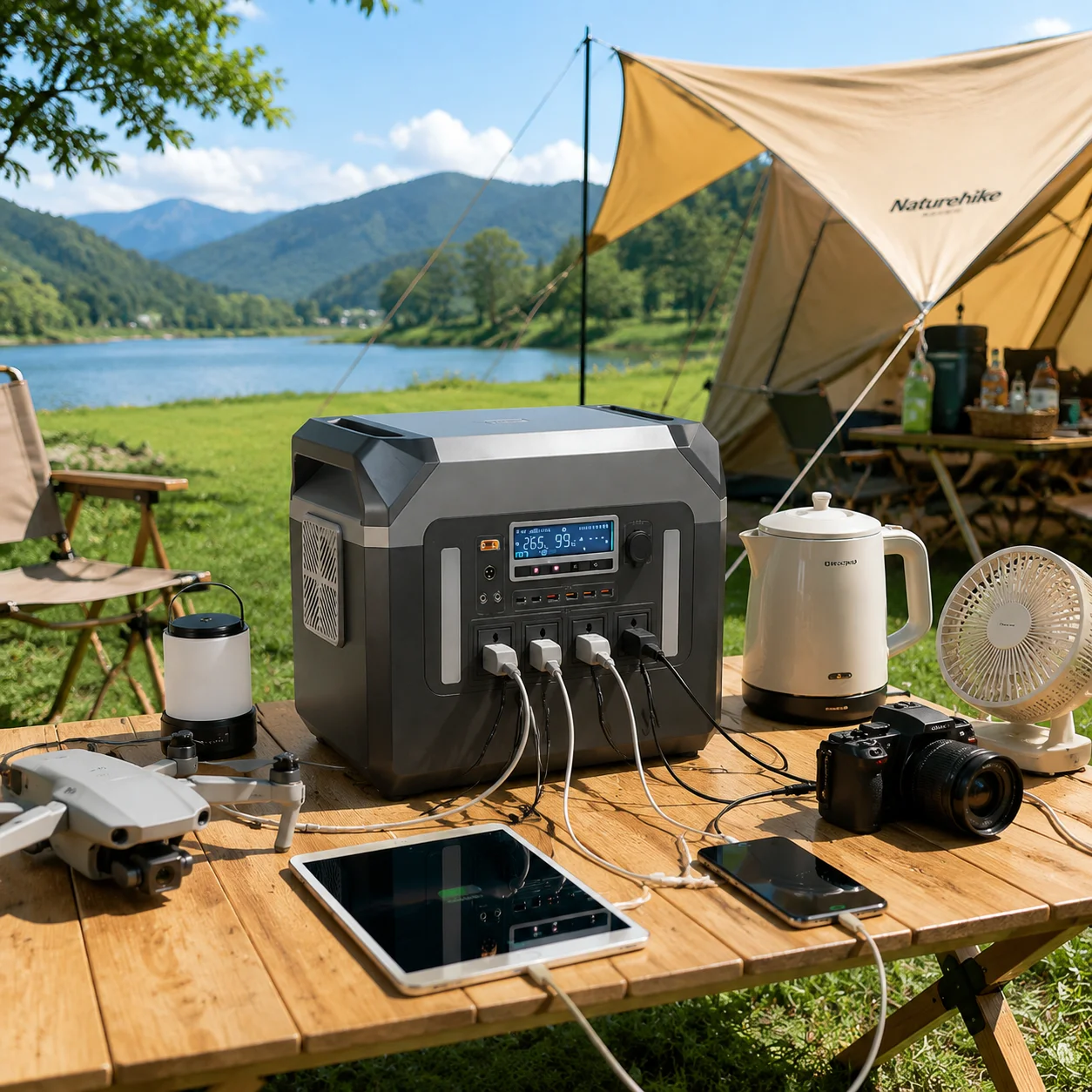 Portable Power Station 3000W LiFePO4 Battery Solar Generator With Solar Panel Emergency Power Supply For Home Outdoor Camping RV