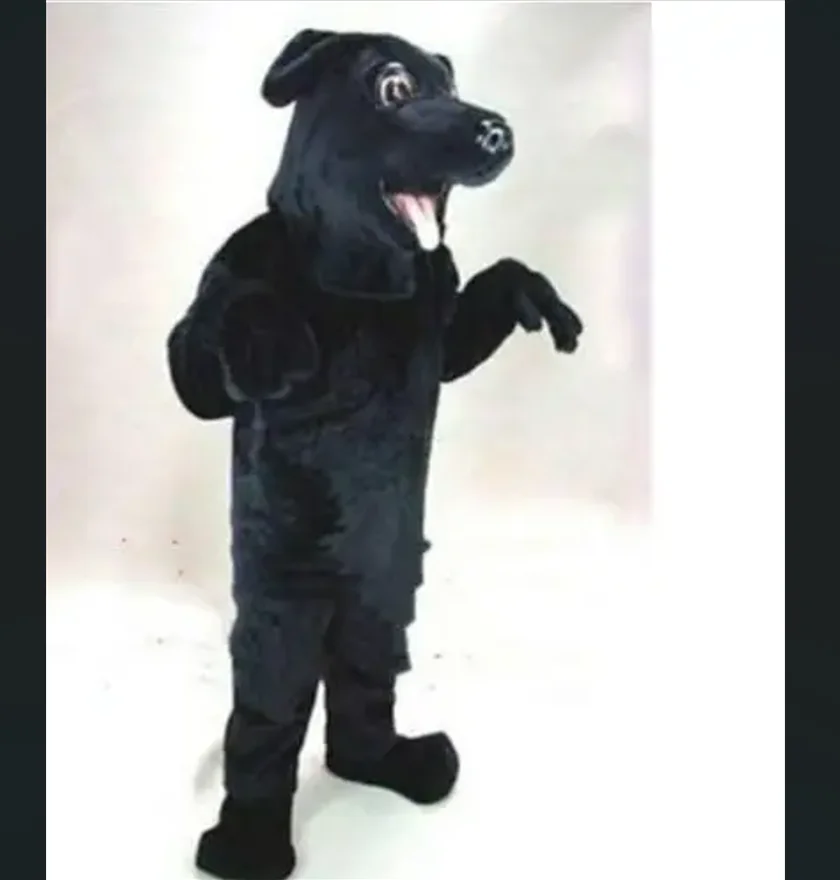 Disfraces de mascota de perro sabueso negro personalizados, Kits de trajes, disfraces de lujo para Cosplay, exhibición de vacaciones de Carnaval