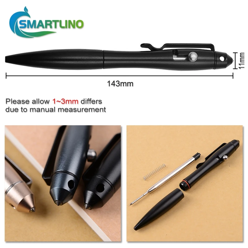 Multipurpose Self Defense Tactical Pen Emergency Broken Window Lifesaving Tools School Student Office Ballpoint Pens