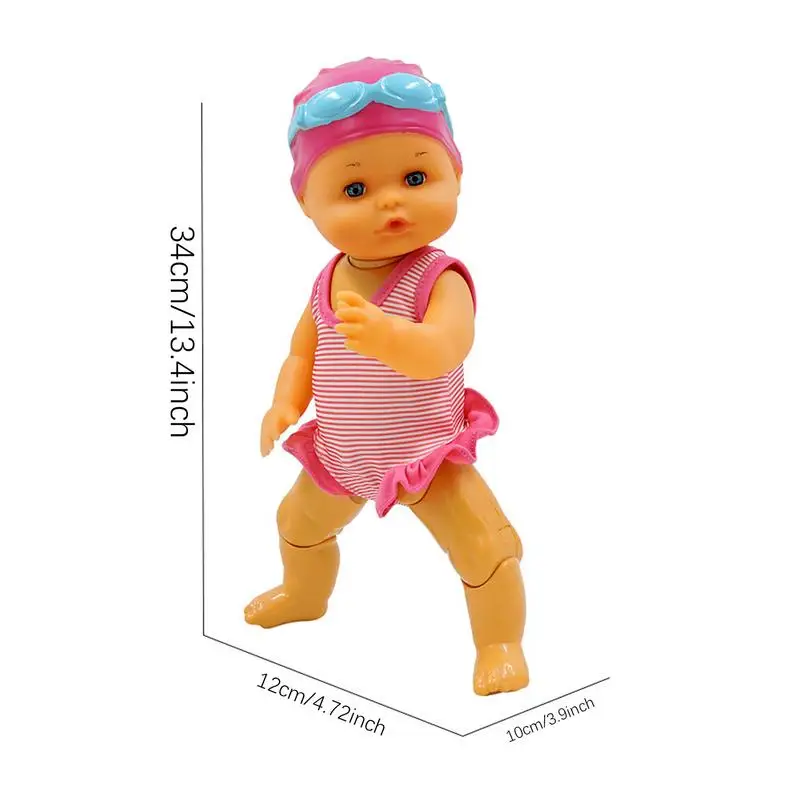 Swimming Dolls for Pool Electric Waterproof Swimmer Doll Electric Swim Doll Fun & Cute Motorized Swimming Doll for Outdoor