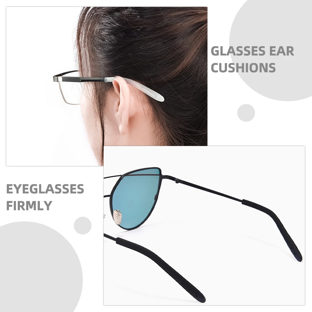 

10 Pairs Anti-Slip Eyeglass Temple Sleeves Soft Glasses Temple Tips for Sunglasses Reading Glasses Silica Cover