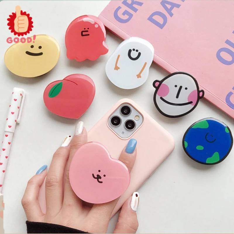 

Корейский милый красочный держатель для телефона, универсальный держатель для iPhone, чехлы Samsung, ручка, гнездо, кронштейн для девочки, подарок, акриловый палец