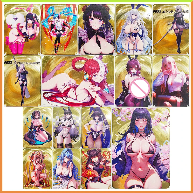 

Anime Goddess Story DIY ACG Kafka Hatsune Miku Hoshino Ai Hyuga Hinata Power Toys for boys Collection Metal Cards Birthday Gifts