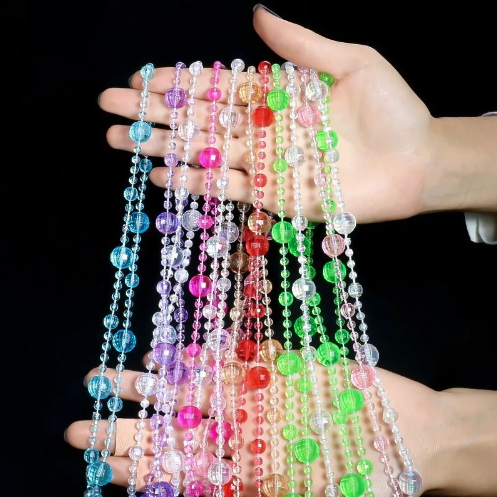 Acrylic Imitation Pearl Connected Bead Chain Curtain for Wedding Aisle Door Curtain Ceiling Scene Arrangement Decor Props