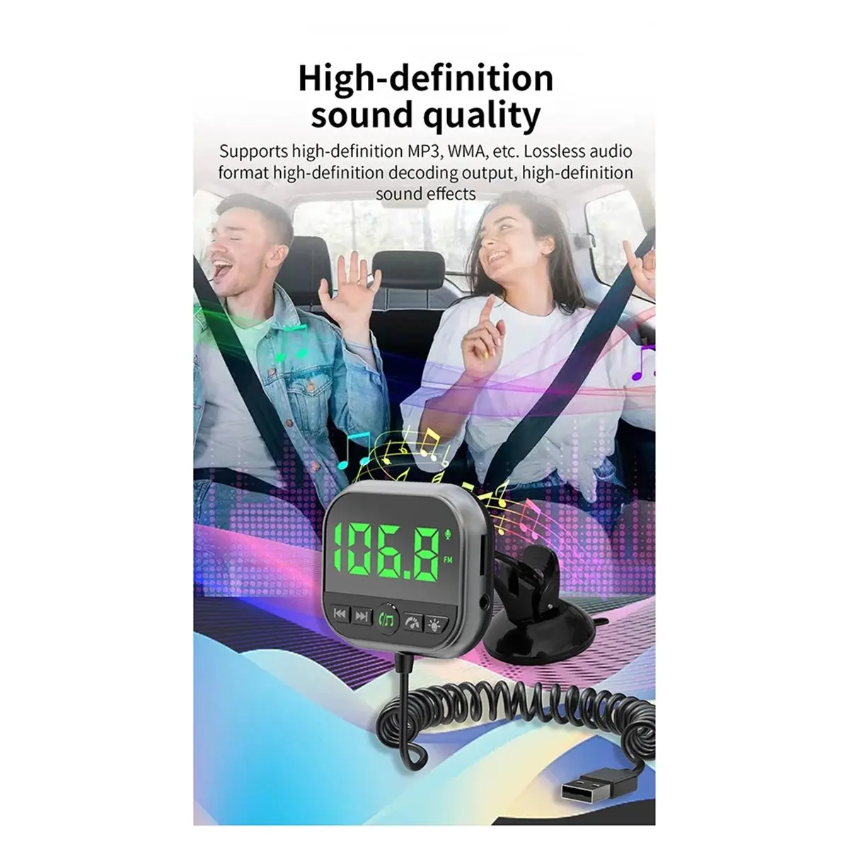 B21B BT 5.3 Receiver Adapter Led Display Aux Bluetooth Car Adapter Wireless Audio Transmitter for TV Speakers Car MP3 Player