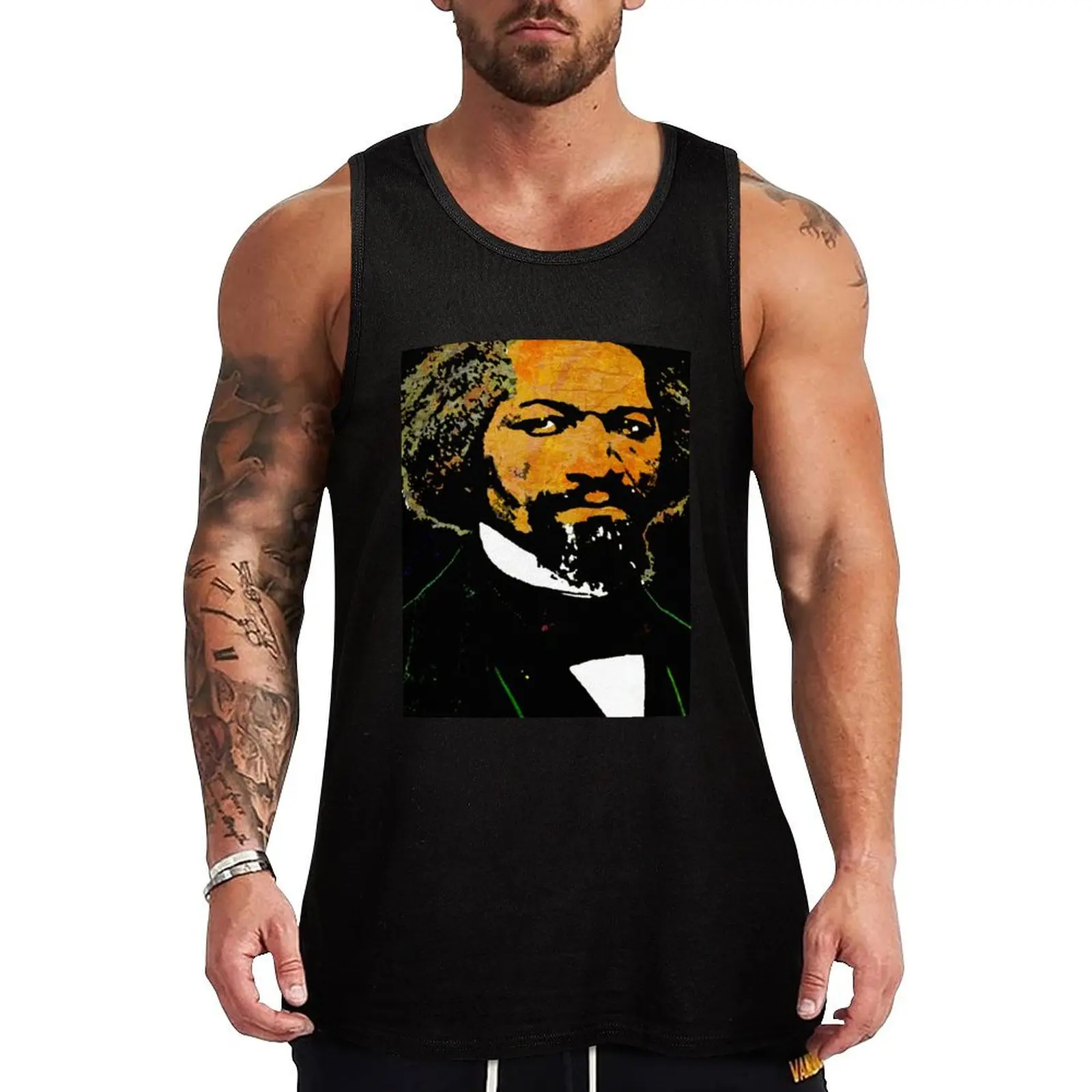 Frederick Douglass Tank Top fitness Gym wear Male clothes