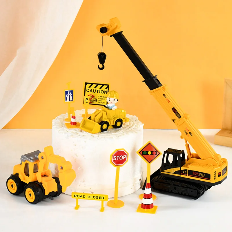 Bau Kuchen Topper Bau Auto LKW Bagger Kuchen Dekorationen Engineering Fahrzeug Geburtstags feier begünstigt Geschenke