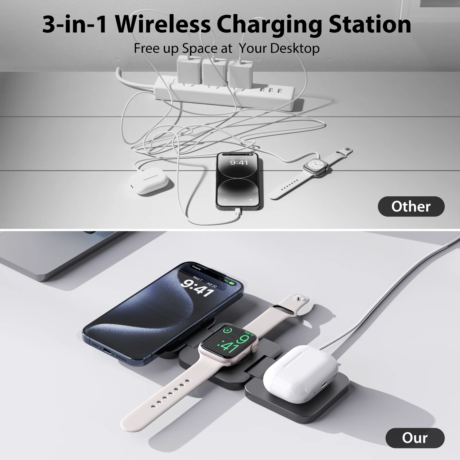KUXIU X55 Magsafe Wireless Charging Station for iPhone 17 16 15 14