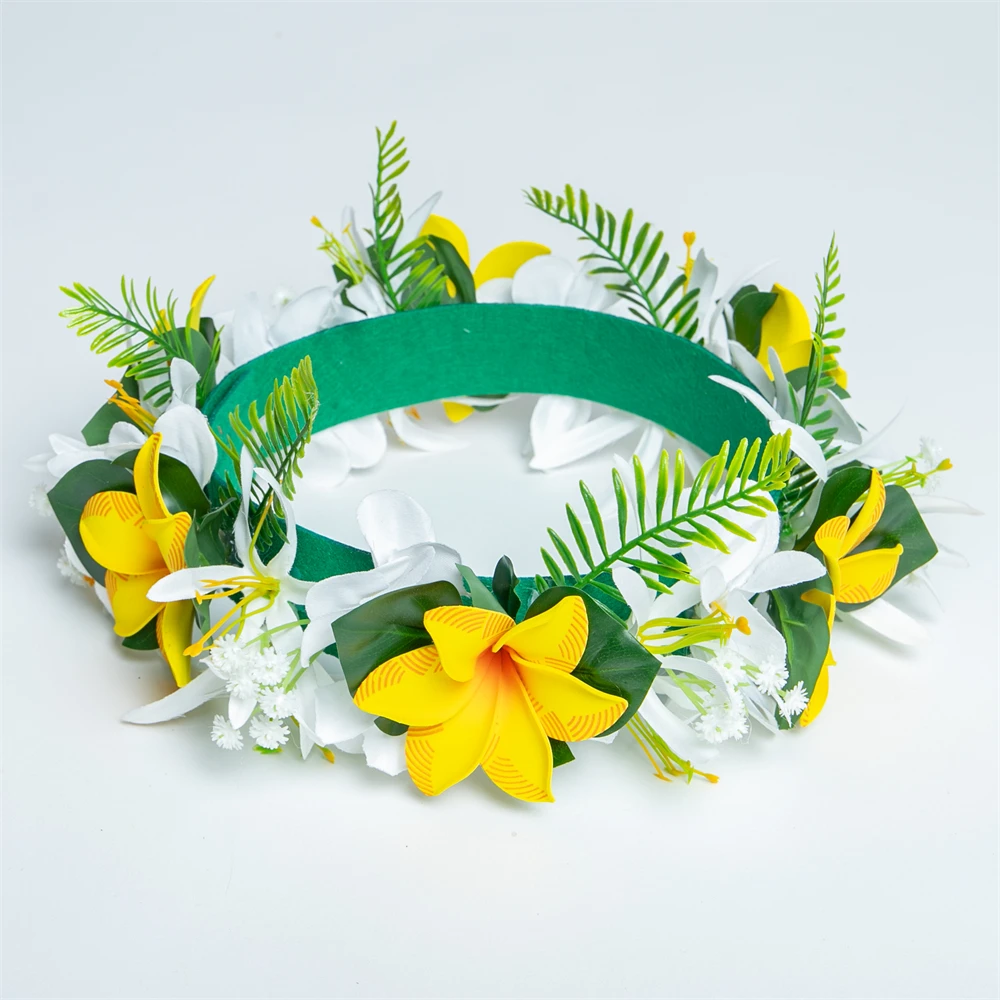 New Artificial Tiara Samoa Island HAKU Father's Day Party Celebration Headband Hula Dance Performance Beach Headwear