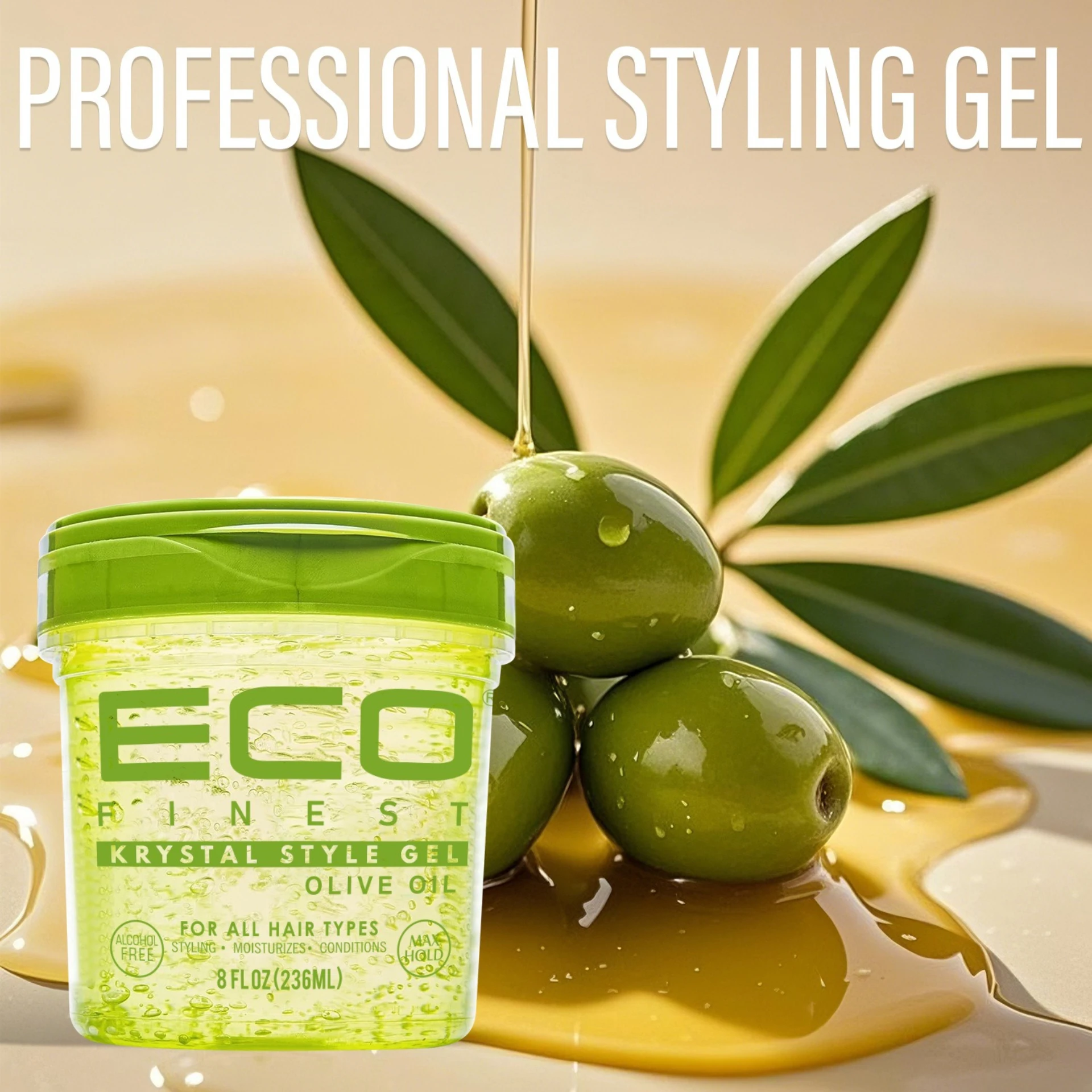 

Olive oil gel disc hair gel hairstyle broken hair finishing moisturizing jelly hair wax setting long lasting