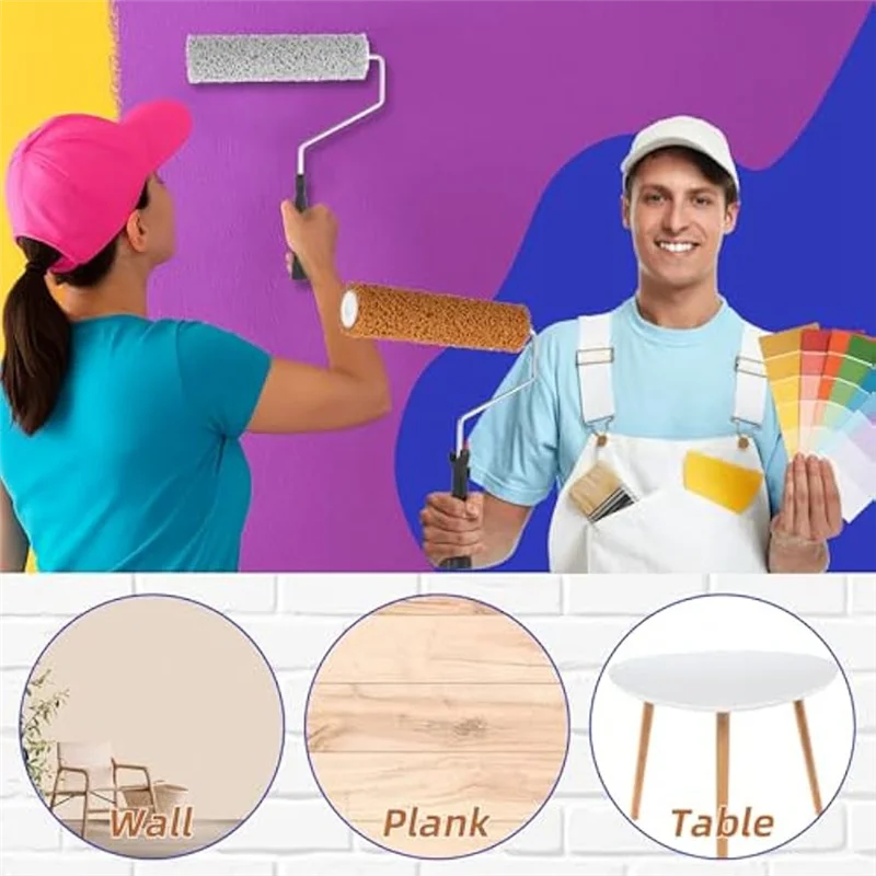 A98E-For Painting Tools- Textured Paint Roller Set(9 Inch), Ideal For Wall& Ceiling Texture Effects Home Improvement Projects