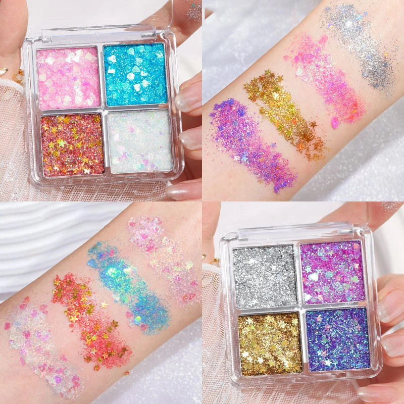 4/9 Color Eyeshadow Palette Eyeshadow Girl Beginner Makeup Tray Sculpture Highlight Cosmetic For Girls Accessories Cosmetic