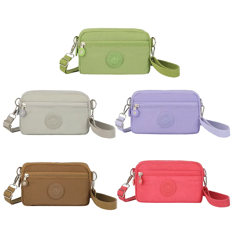 Ladies crossbody mobile phone bag new lightweight long purse women nylon single small shoulder bag wholesale