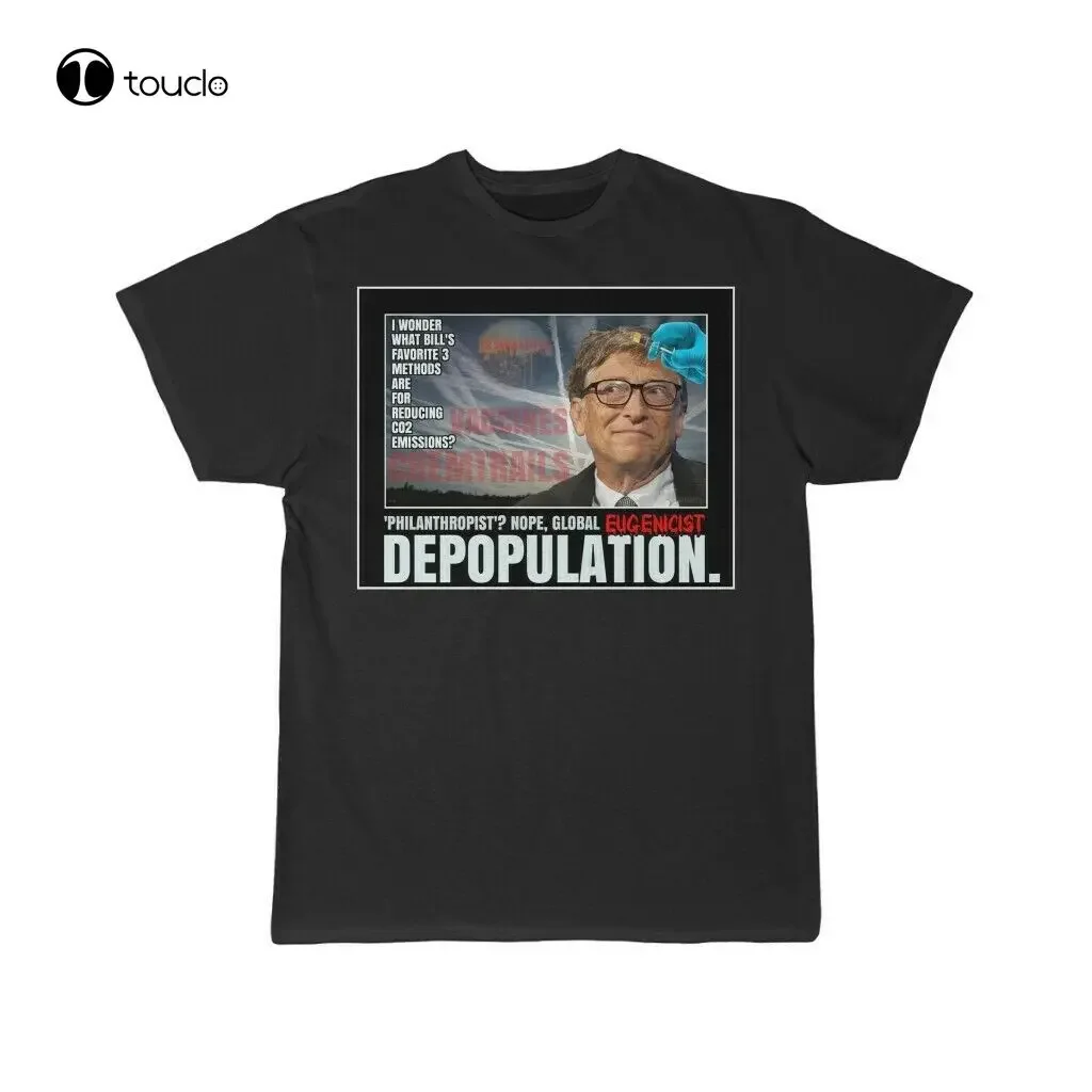 Bill Gates Depopulation Men'S Short Sleeve Tee Tee Shirt
