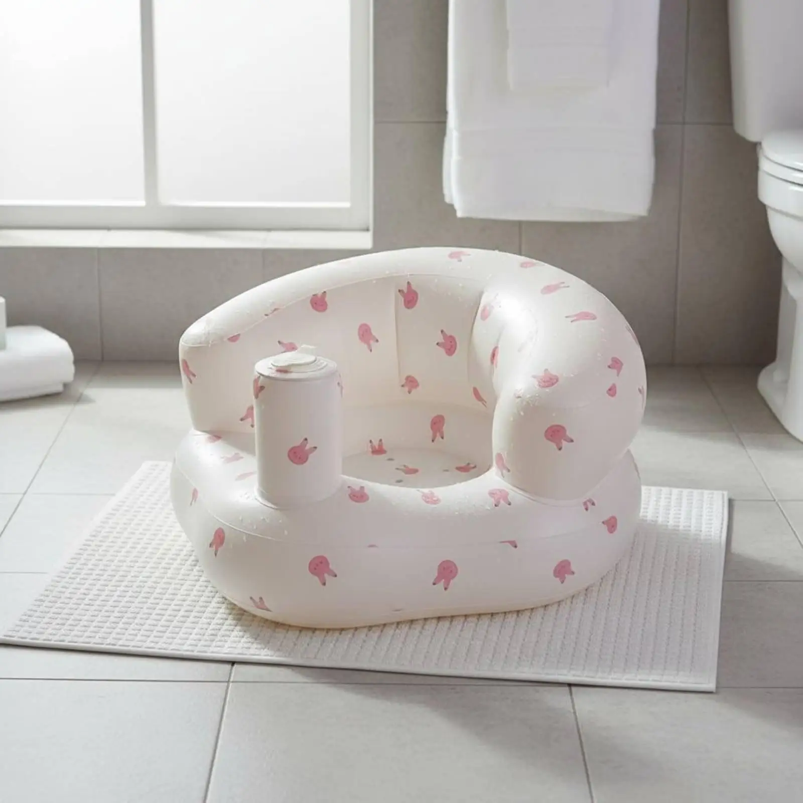 Inflatable Seat Lightweight Baby Support Seat Adjustable Bath Chair Baby Folding Dining Chair for Infant Home Bathing