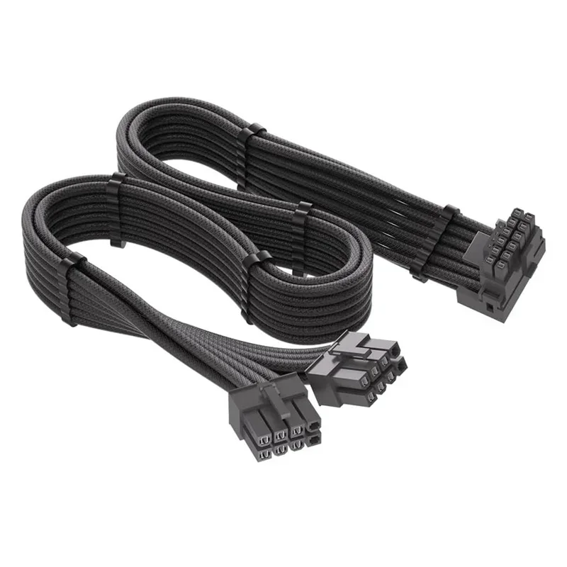 

PCIE5.0 12VHPWR Dual 8Pin To 16pin(12+4p) Straight or Angle Elbow Power Cable for RTX4000 RTX4080 RTX4090 Series Module