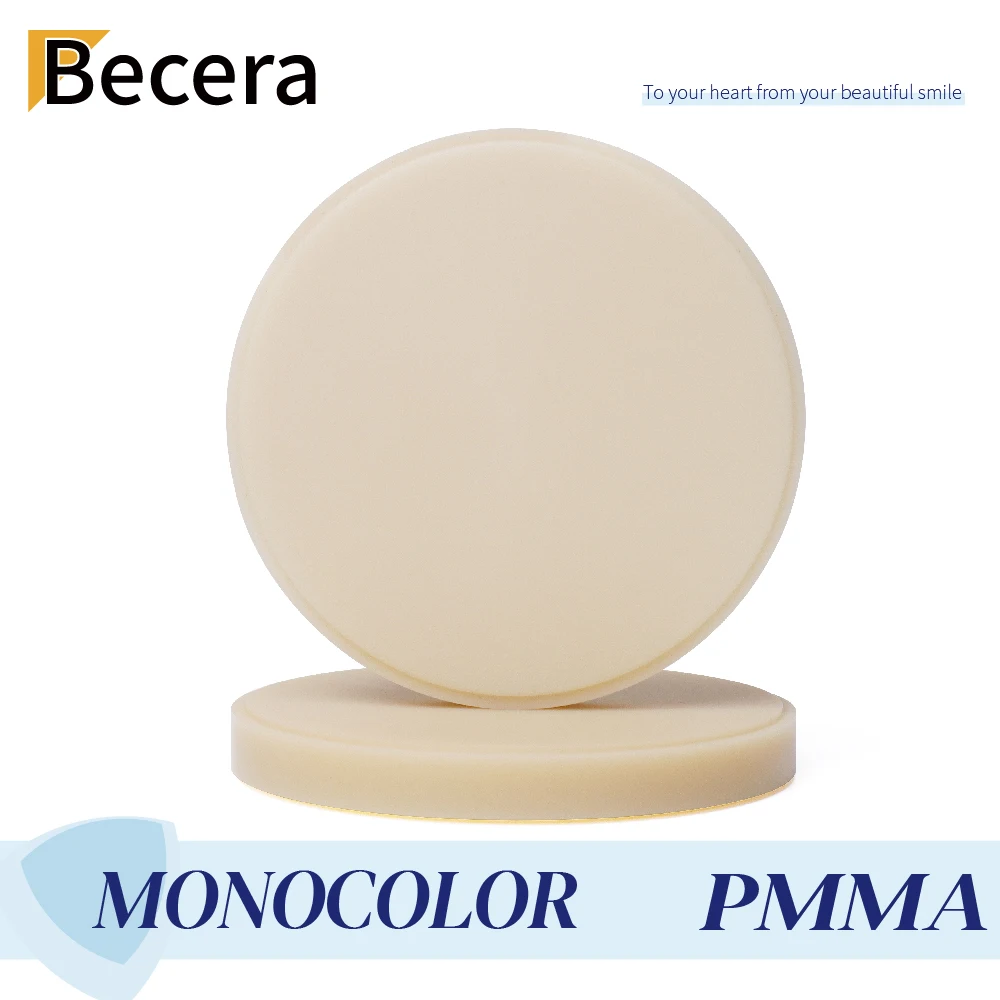 5 Pieces of Monocolor PMMA Block Resin Blank for Making Temporary Crowns Bridges Used in Dental Lab CAD CAM Open System