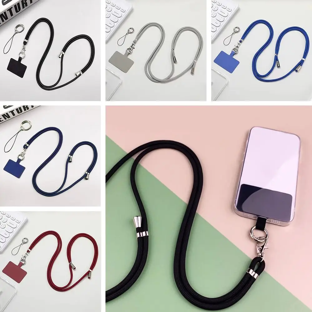 

Universal With Patch Phone Lanyards Adjustable Anti-lost Neck Ropes Hanging Cord Strap Outdoor