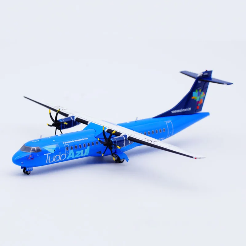 LH2314 Alloy Collectible Plane Gift JC Wings 1:200 Tudo AZUL Airlines ATR72-500 Diecast Aircraft Model PP-PTU With Stand