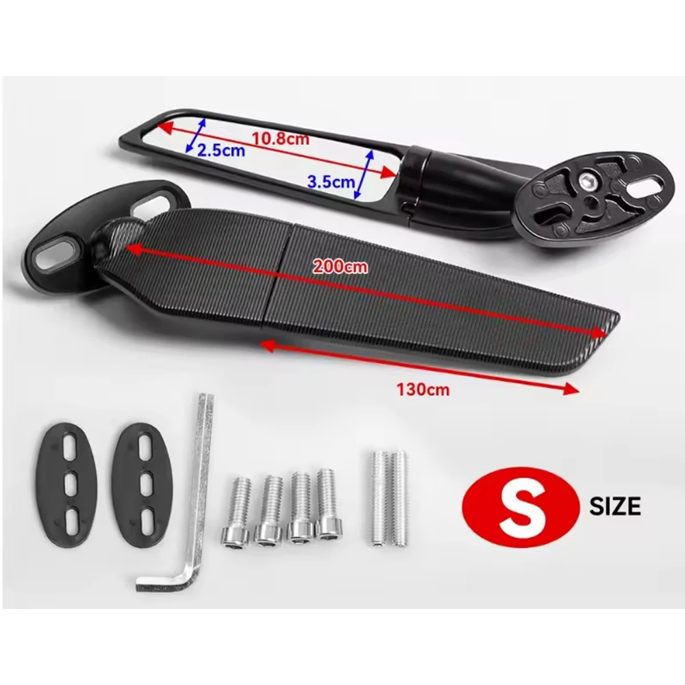 Motorfiets Spiegels Stealth Winglets Spiegel Te Draaien Verstelbare Spiegels Voor YAMAHA YZF R6 R1 R25 R3 R125 R15 Voor Suzuki GSXR 600