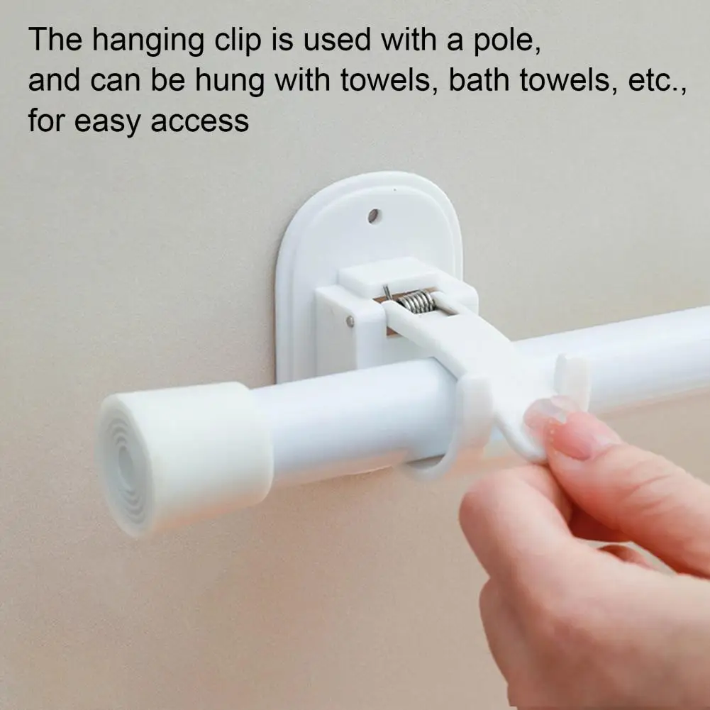 Strong Adhesive Curtain Rod Bracket Curtain Rod Hook Effortless Installation Waterproof Self-adhesive Curtain Rod for Easy