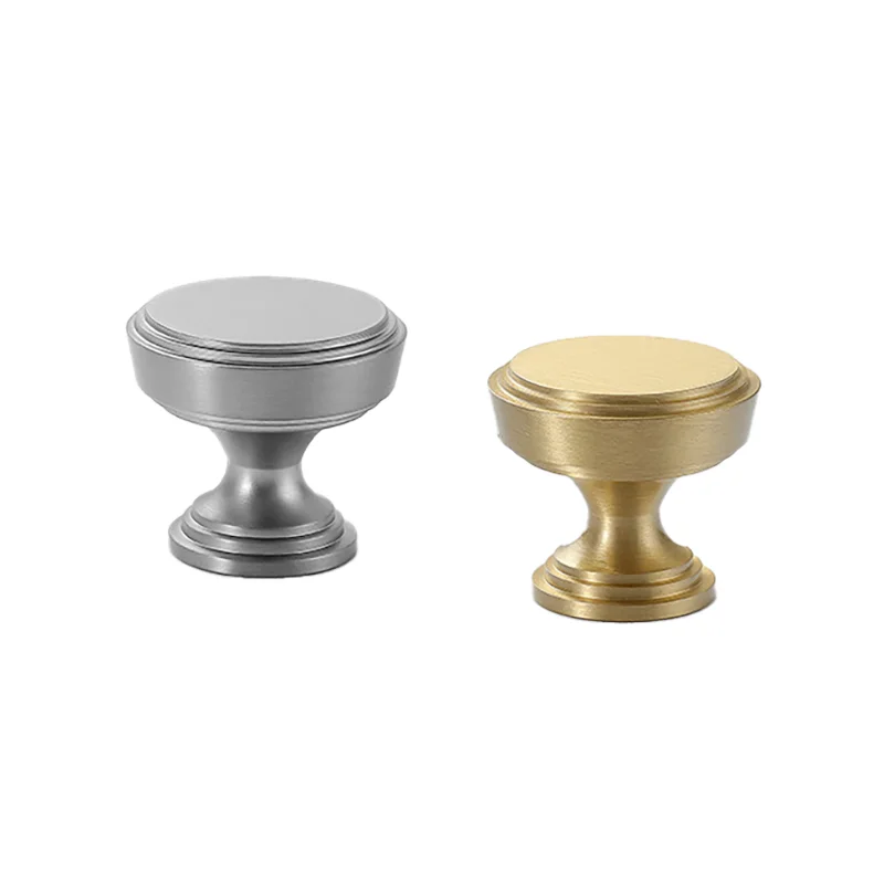 

Brass Cabinet Knobs Gold Nickel Drawer Handle Brushed Silver Wardrobe Pull Furniture Single Holes Knob Door Hardware