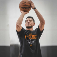 Devon Booker with Basketball Training Short-sleeved Male Sun Playoff Shooting Uniform No. 1 Jersey Summer T-shirt High Quality