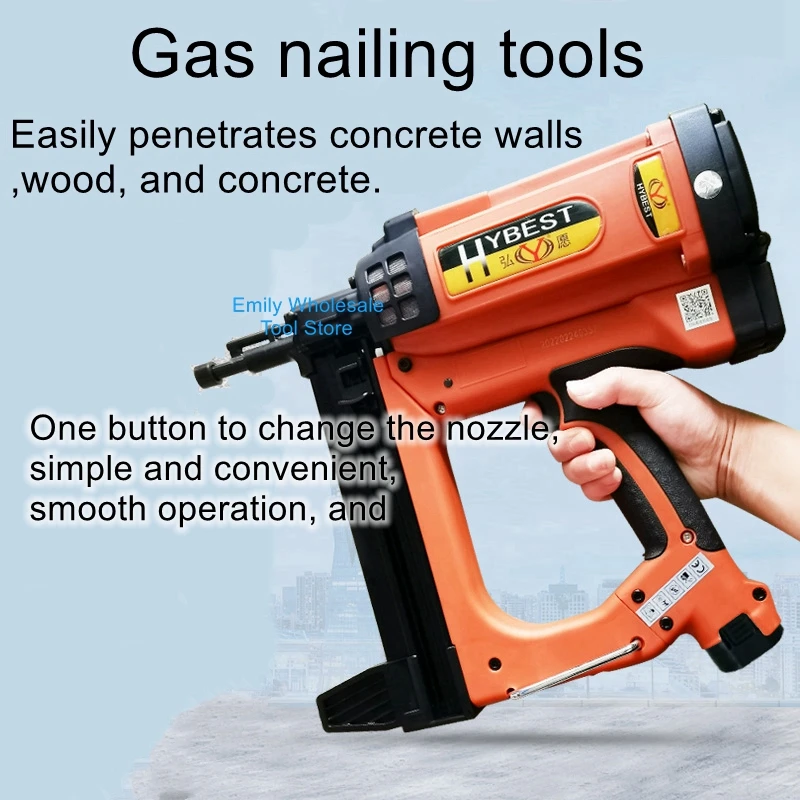 Gas nail gun nails air nails steel rob electric cement row hit woodworking concrete doors and windows plumbing special