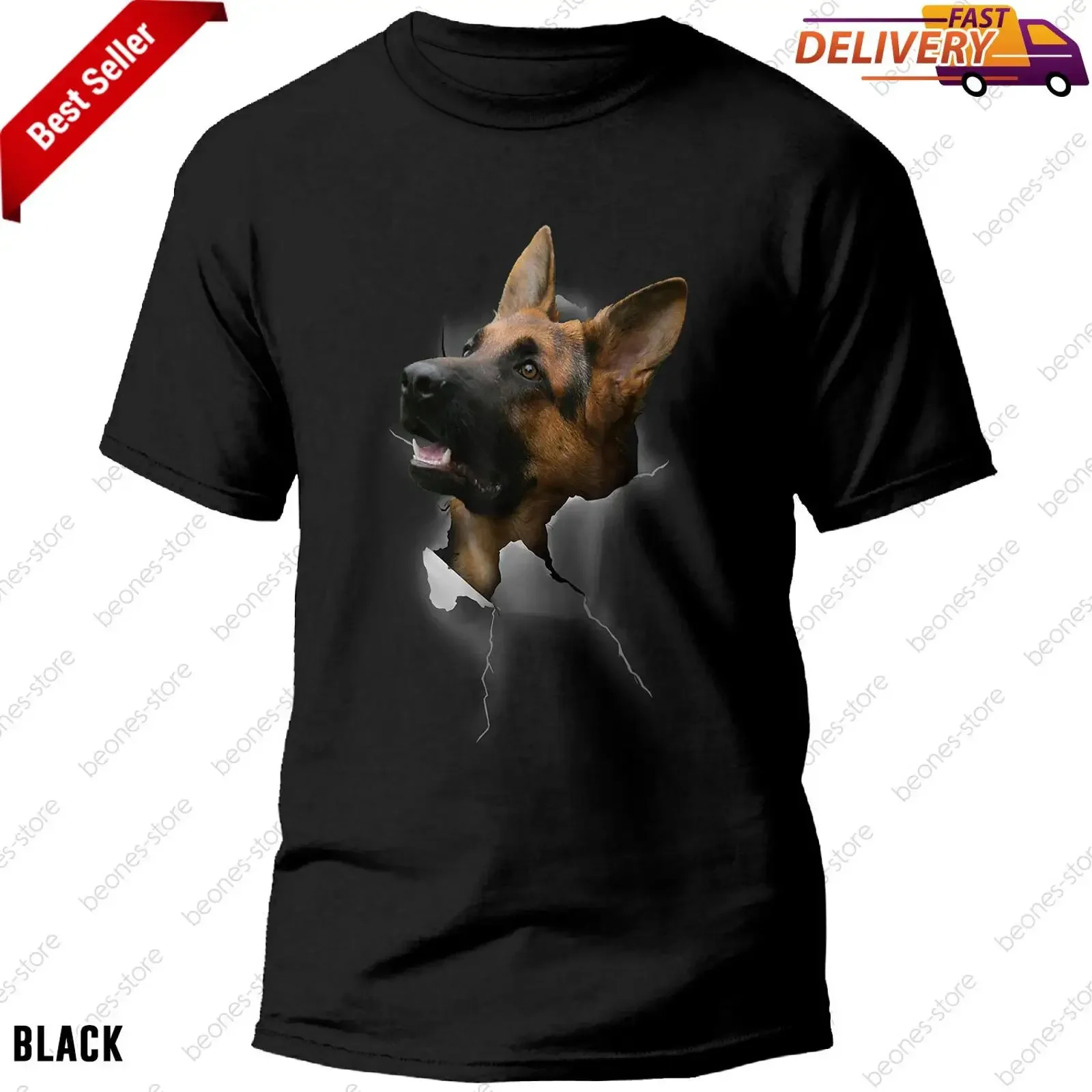 Staring German Shepherd T Shirt Dogs s Lover For  vintage Washed Soft Slightly Versatile Casual streetwear Stretched