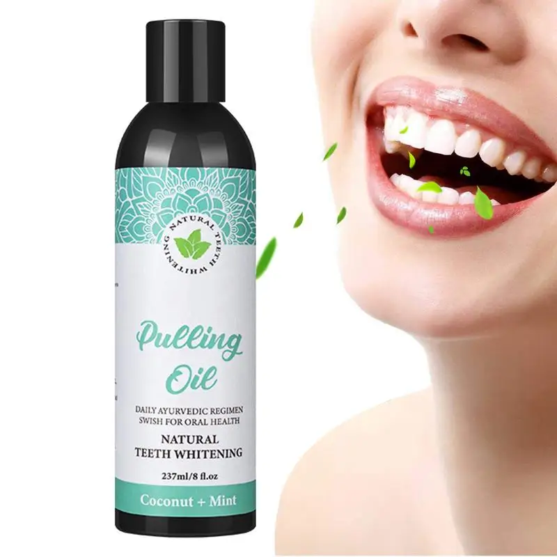 

Natural Mouthwash Oil Mouthwash Oil Pulling Gum Care Refreshing Minty Flavor Teeth Cleaning Tool for Home Travel Business Trip