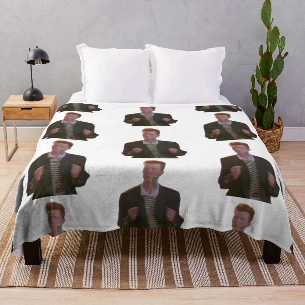 

Rick Astley Rick Roll Never Give You Up Throw Blanket Cozy Microfiber Throw Blanket for Home Bedroom