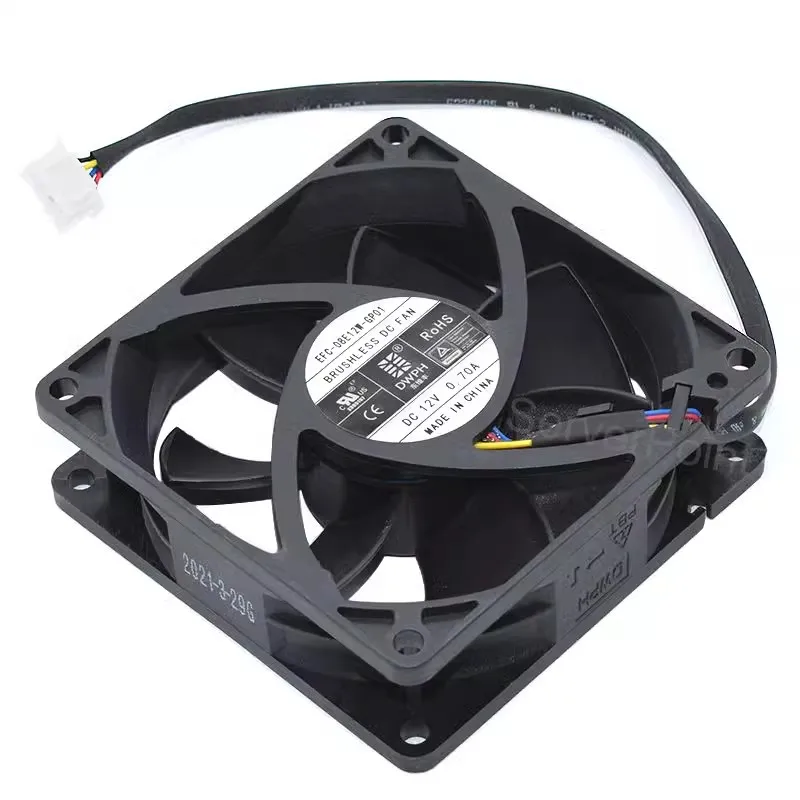 New original EFC-08E12W 12V 0.70A 8cm 8025 4-wire PWM temperature controlled speed measurement cooling fan