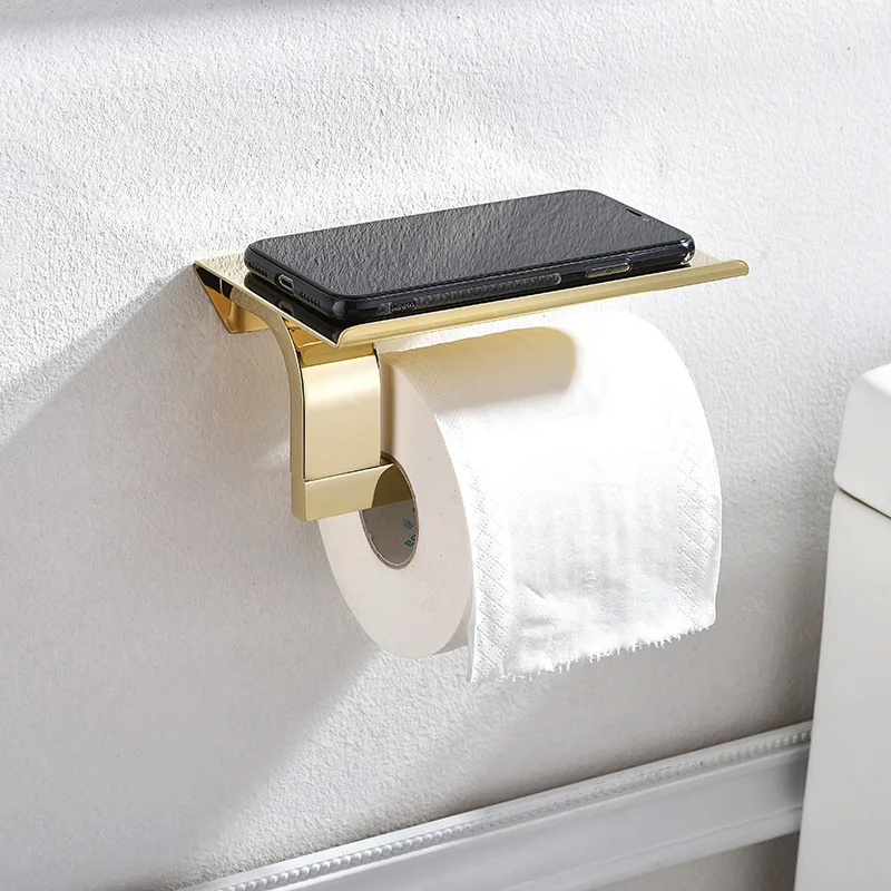 

Gold Tissue Holder Toilet Paper Holder Roll Paper Roller Hardware Pendant