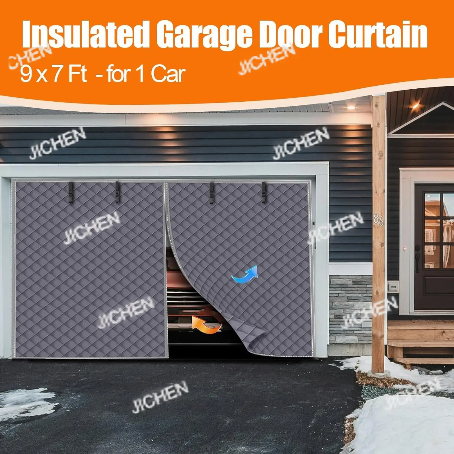 

Garage cotton door is poor, winter door curtain is cold-proof and warm, no punching, window opening and thickening door curtain